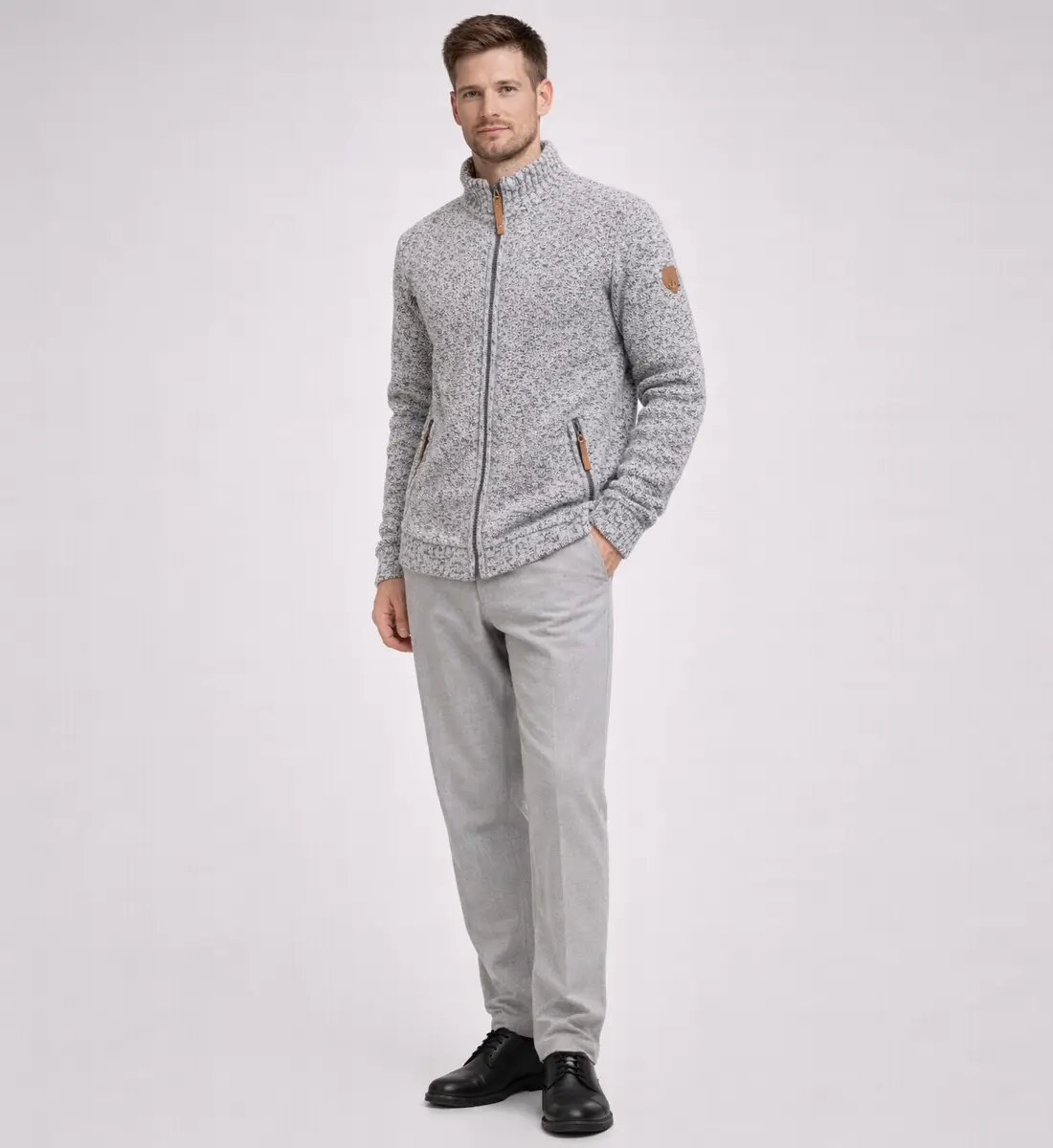 Alvin Unisex Zip-Up Knit Jacket – Structured Knitwear - Afbeelding 8