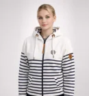 Women’s Striped Zip-Up Hoodie – Casual Cotton Sweatshirt hoodie